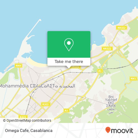 Omega Cafe, شارع الحسن الثاني المحمدية, المحمدية map