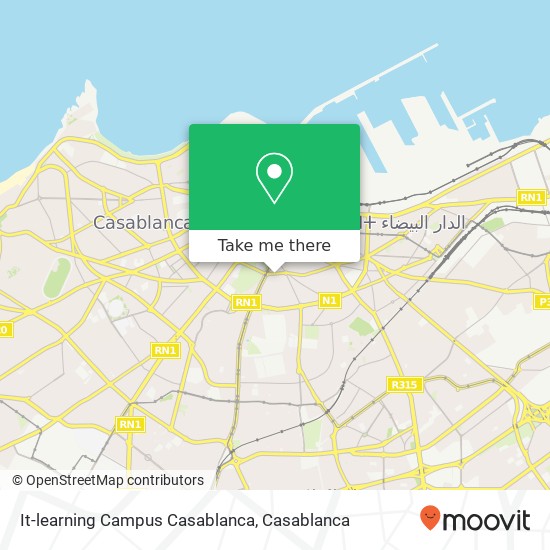 It-learning Campus Casablanca map