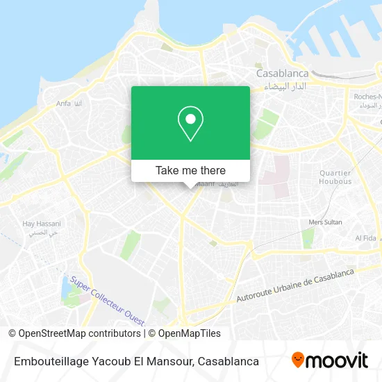 Embouteillage Yacoub El Mansour map