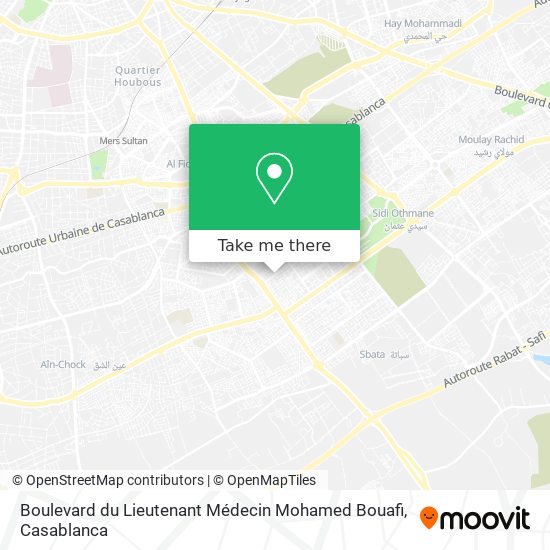 Boulevard du Lieutenant Médecin Mohamed Bouafi plan