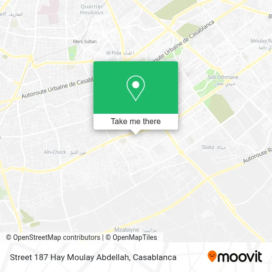 Rue 187 Hay Moulay Abdellah map