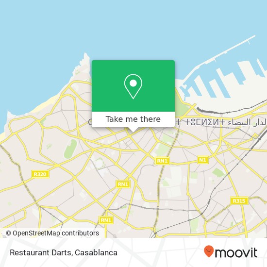 Restaurant Darts map