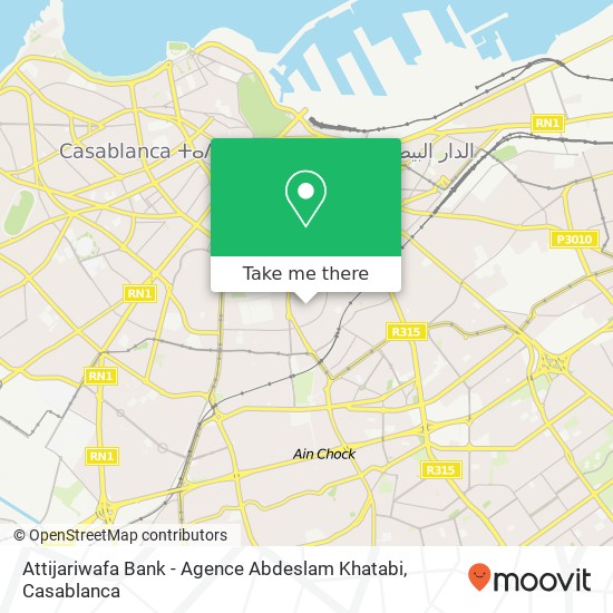 Attijariwafa Bank - Agence Abdeslam Khatabi map