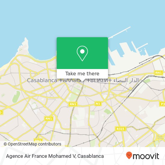 Agence Air France Mohamed V map