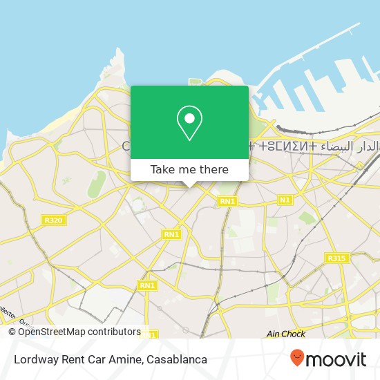 Lordway Rent Car Amine map