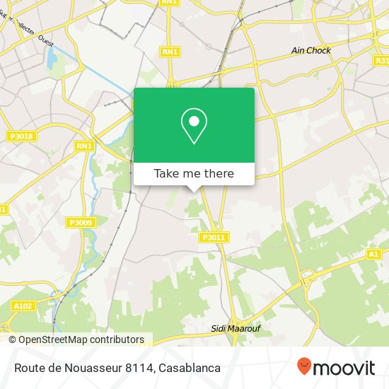 Route de Nouasseur 8114 plan