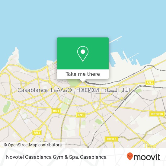 Novotel Casablanca Gym & Spa map