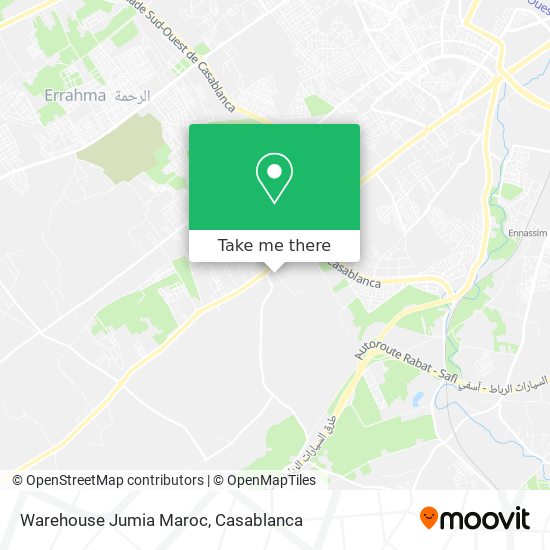Warehouse Jumia Maroc map
