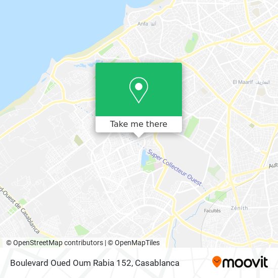 Boulevard Oued Oum Rabia 152 map