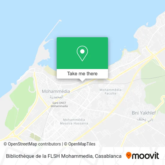Bibliothèque de la FLSH Mohammedia map