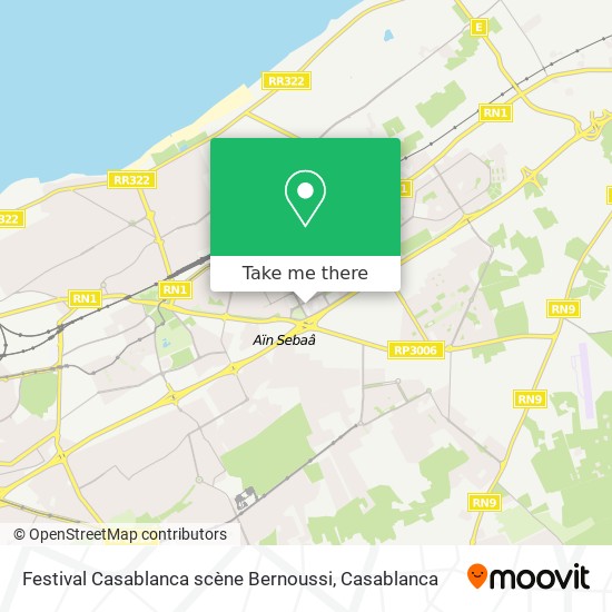 Festival Casablanca scène Bernoussi map