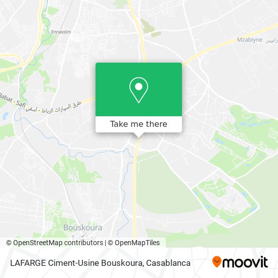 LAFARGE Ciment-Usine Bouskoura map