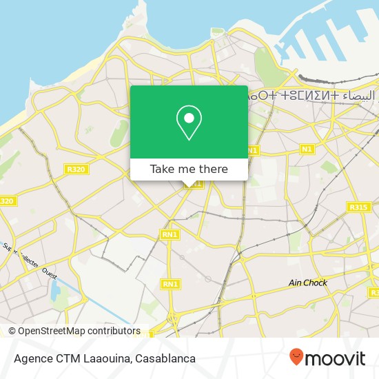 Agence CTM Laaouina map