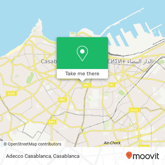 Adecco Casablanca map