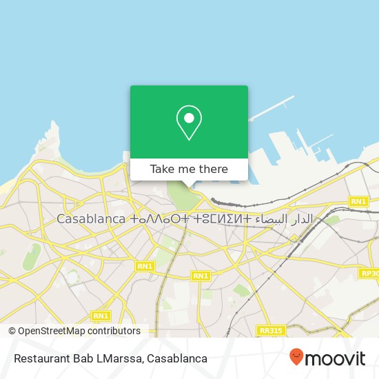Restaurant Bab LMarssa map
