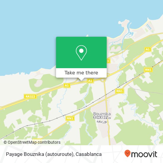 Payage Bouznika (autouroute) map