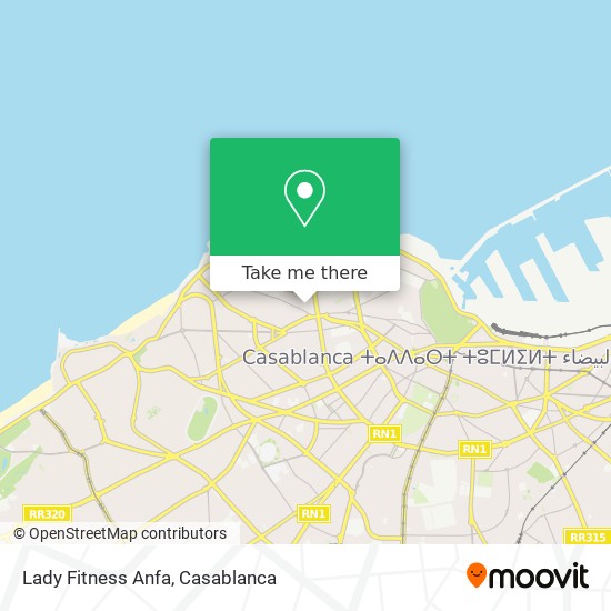 Lady Fitness Anfa map