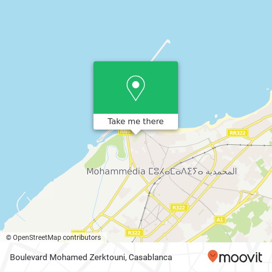 Boulevard Mohamed Zerktouni map