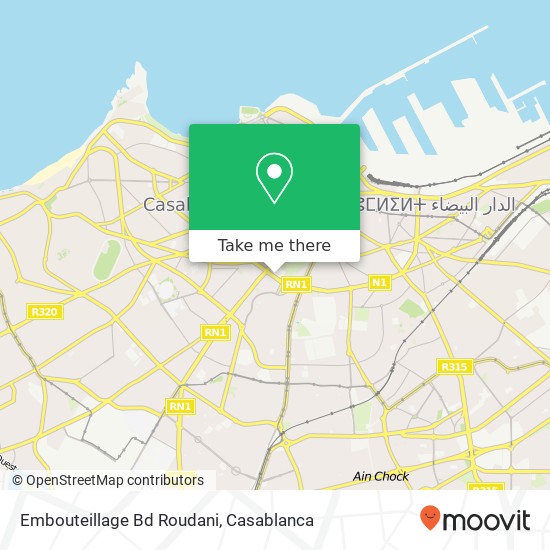 Embouteillage Bd Roudani map