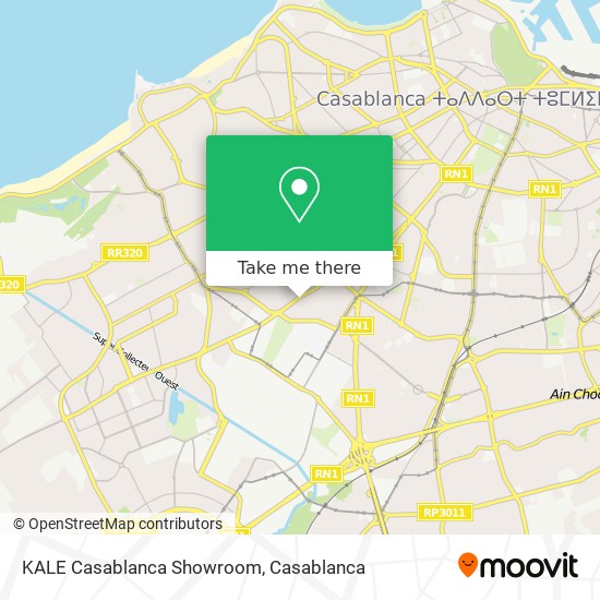 KALE Casablanca Showroom map