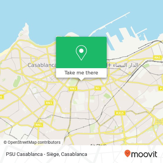 PSU Casablanca - Siège map