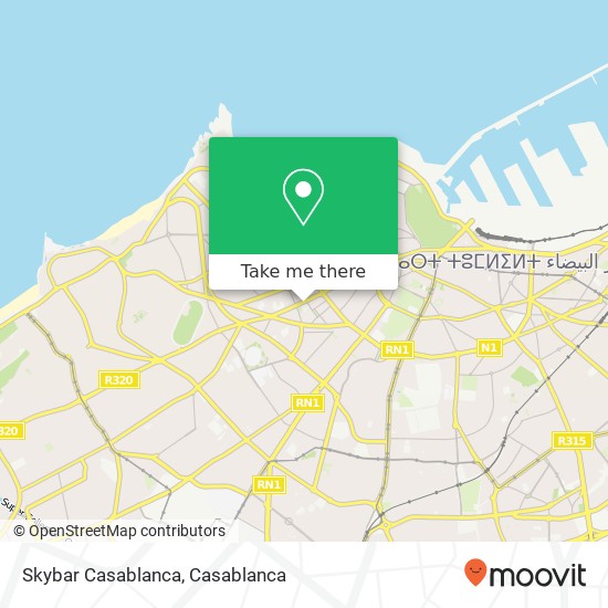 Skybar Casablanca map