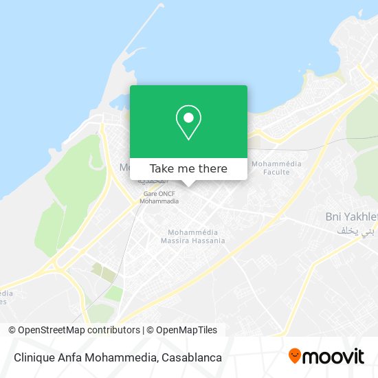 Clinique Anfa Mohammedia map