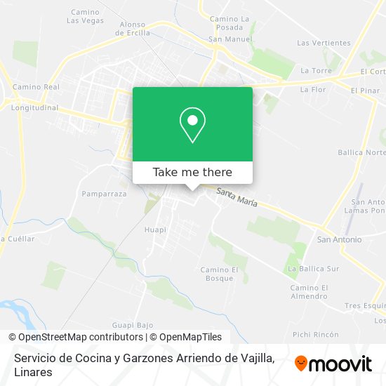 Servicio de Cocina y Garzones Arriendo de Vajilla map