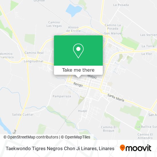 Mapa de Taekwondo Tigres Negros Chon Ji Linares