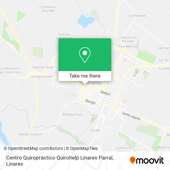 Mapa de Centro Quiropráctico Quirohelp Linares Parral