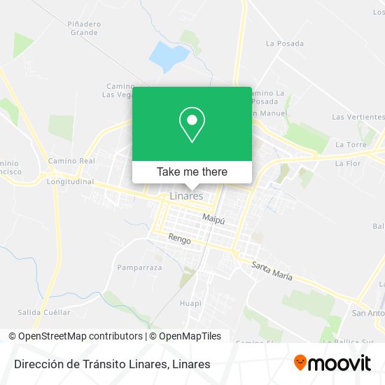 Dirección de Tránsito Linares map