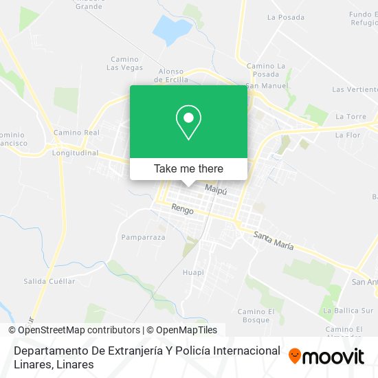 Departamento De Extranjería Y Policía Internacional Linares map