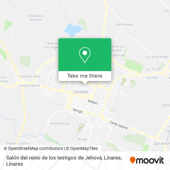 Salón del reino de los testigos de Jehová, Linares map