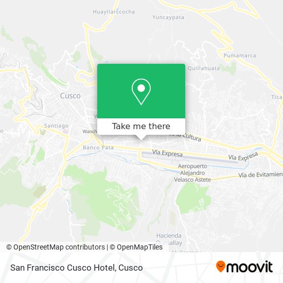 San Francisco Cusco Hotel map