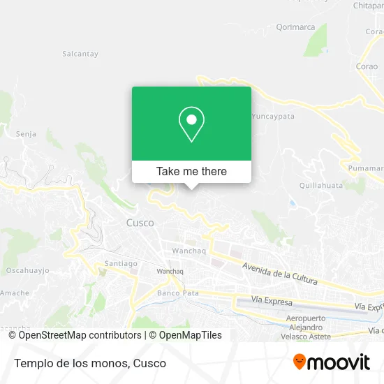 Templo de los monos map