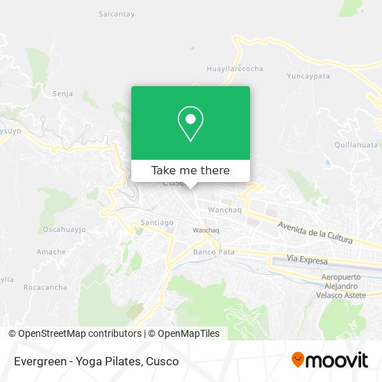 Evergreen - Yoga Pilates map