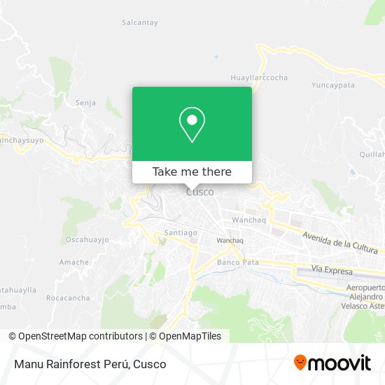 Manu Rainforest Perú map