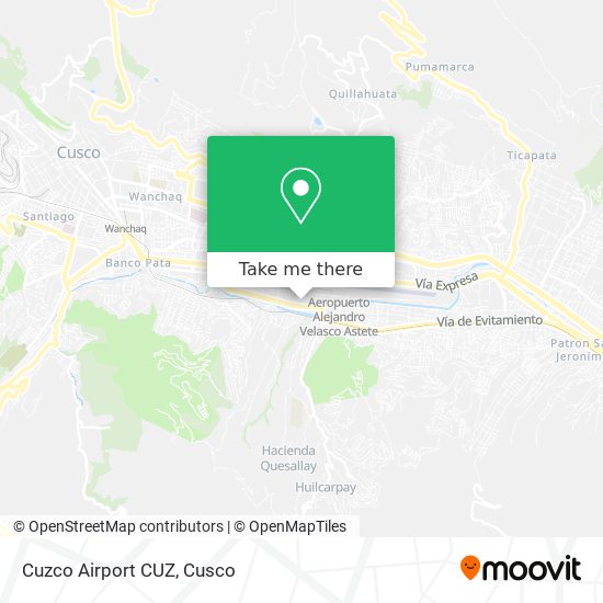 Cuzco Airport CUZ map