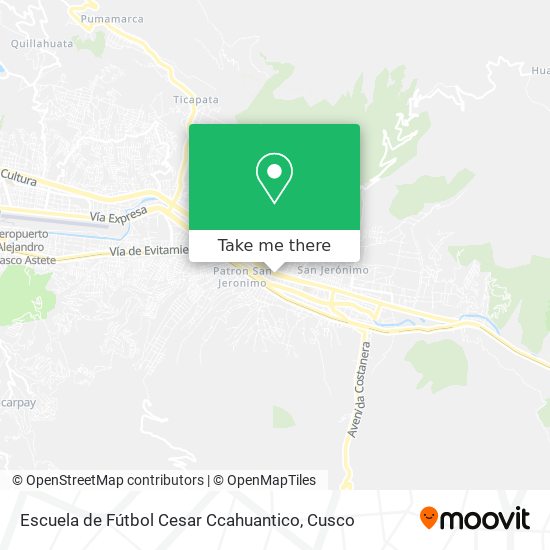 Escuela de Fútbol Cesar Ccahuantico map