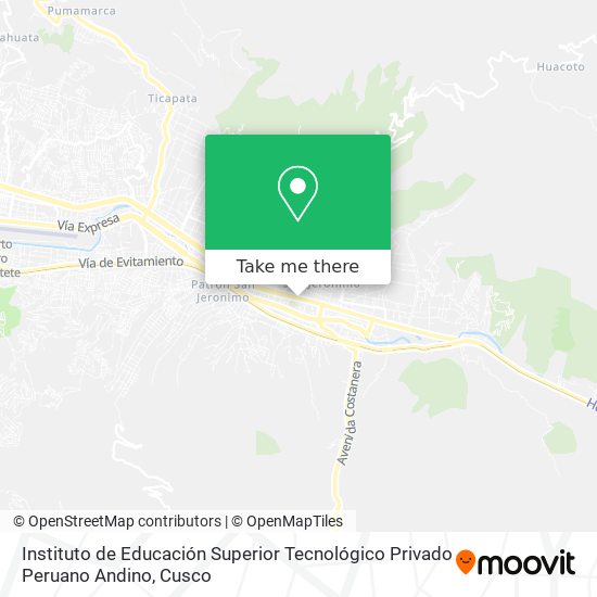 Instituto de Educación Superior Tecnológico Privado Peruano Andino map