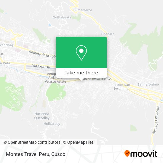 Montes Travel Peru map