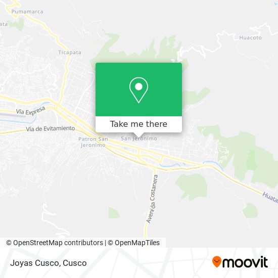 Joyas Cusco map