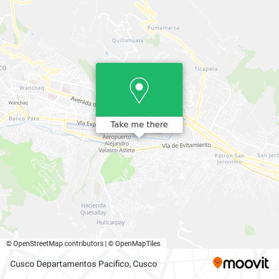Cusco Departamentos Pacifico map