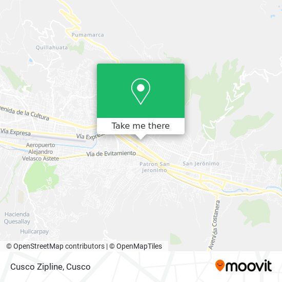 Cusco Zipline map