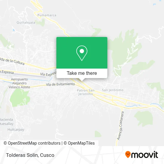 Tolderas Solin map
