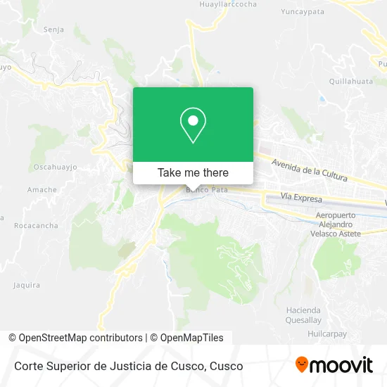 Corte Superior de Justicia de Cusco map