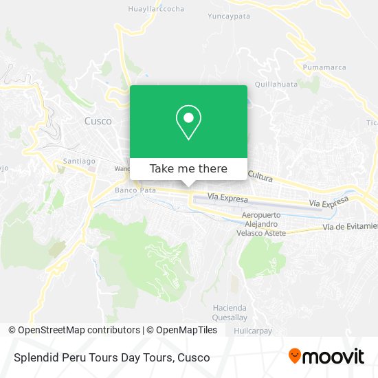 Splendid Peru Tours Day Tours map