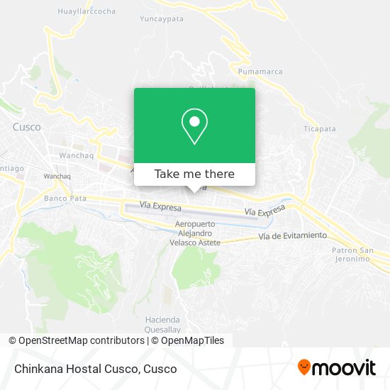 Chinkana Hostal Cusco map