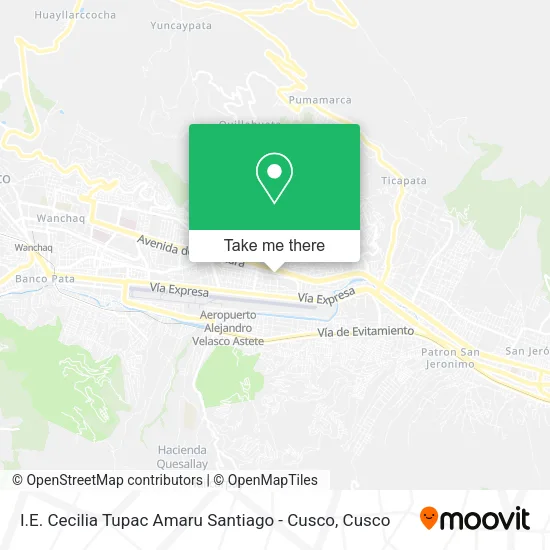 I.E. Cecilia Tupac Amaru Santiago - Cusco map