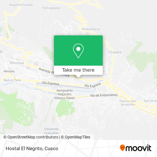 Hostal El Negrito map